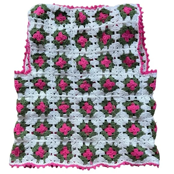 Handmade Crochet Granny Square Vest | Boho Hippie 70s Style - Picture 4 of 6